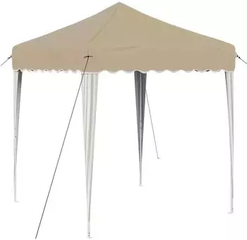 vidaXL Pop-up Partyzelt 195x195x245cm, Oxford-Stoff, creme
