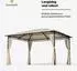 Blumfeldt Mondo Gartenpavillon 3x4m Stahlrahmen 4 Seitenwände, beige