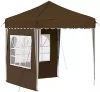 vidaXL Pop-up Partyzelt 195 x 195 x 245 cm Braun Oxford-Stoff