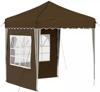 vidaXL Pop-up Partyzelt 195x195x245cm Oxford-Stoff braun (42019731)