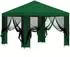 vidaXL Gartenpavillon mit Seitenwänden 3x3m, grün (900365)