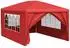 vidaXL Partyzelt mit Wand rot 400x300x255cm PE und Stahl (42032347)