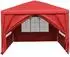 vidaXL Partyzelt mit Wand rot 400x300x255cm PE und Stahl (42032347)