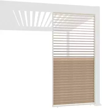 Weide Lamellenwand Holzoptik, drehbare Lamellen, Aluminium, 93x234cm