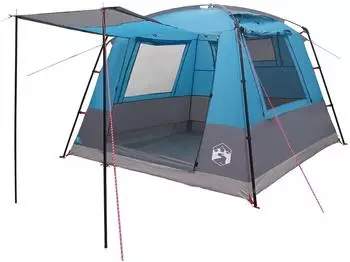 vidaXL Partyzelt 10 Personen 185T Polyester mit PU-Beschichtung, blau