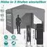 LuxusKollektion Pop-Up Pavillon 3x3m One-Touch Lift, silbergrau, mit 4 Seitenwänden