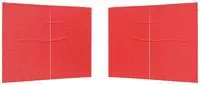 vidaXL Partyzelt-Seitenteil 2 Stk. 300 x 195 cm Rot PE und Stahl