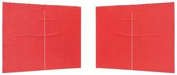 vidaXL Partyzelt-Seitenteile 300x195cm rot, PE und Stahl, 2 Stk. (42033006)