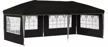vidaXL Pop-up Partyzelt 575x289x245cm, schwarz