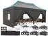 Quictent Faltpavillon 3x6m mit Seitenwänden, UV-Schutz 50+, Stahlrahmen, grau