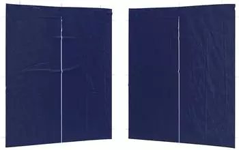 vidaXL Partyzelt-Seitenteil 2 Stk. 200x195cm blau, PE und Stahl (42033011)