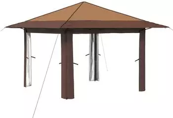 vidaXL Pavillon ohne Seitenw&auml;nde, beige und braun (42036809)