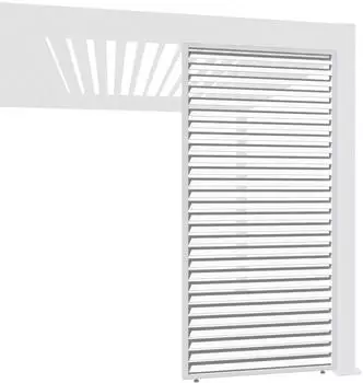 Weide Lamellenwand horizontal, Aluminium, wei&szlig;, 83x235cm (WE-P-H-83-WSS)