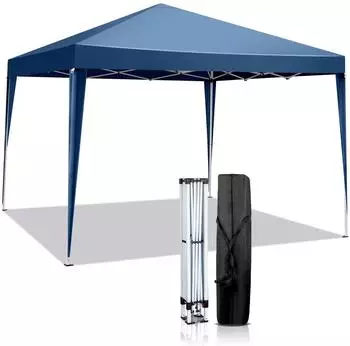 LuxusKollektion Faltpavillon 3x3m blau, wasserdicht, UV-Schutz 50+, 420D Oxford