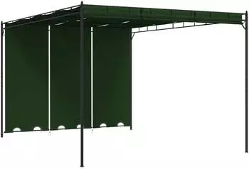 vidaXL Pavillon 4x3x2,3m gr&uuml;n, Polyester und Stahl (42030539)