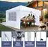 LuxusKollektion Faltpavillon 2,5x2,5m mit 4 Seitenteilen, UV-Schutz, höhenverstellbar, weiß