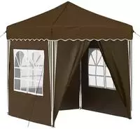 vidaXL Pop-up Partyzelt 195 x 195 x 245 cm Taupe Oxford-Stoff