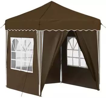 vidaXL Pop-up Partyzelt 195x195x245cm taupe Oxford-Stoff (42019740)