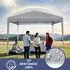 LuxusKollektion Faltpavillon 2,5x2,5m grau, wasserdicht, 4 Seitenteile, UV-Schutz