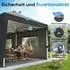 LuxusKollektion Faltpavillon 3x6m wasserdicht mit Seitenwänden und Insektenschutz, grau