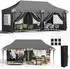 LuxusKollektion Faltpavillon 3x6m, grau, 6 Seitenwände, UV-Schutz 50+
