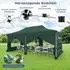 Costway Faltpavillon 3x6m, 6 Seitenwände, UV-Schutz 50+, grün (ZB34345SZ)