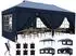 Quictent Faltpavillon Pop-Up 3x6m, 6 Seitenwände, UV-Schutz 50+, blau, Stahlrahmen