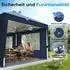 Quictent Faltpavillon Pop-Up 3x6m, 6 Seitenwände, UV-Schutz 50+, blau, Stahlrahmen