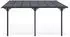 Cazeboo KLEO wall-mounted pergola carport with polycarbonate roof 4,5 x 3 m grey