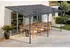 Cazeboo KLEO wall-mounted pergola carport with polycarbonate roof 4,5 x 3 m grey