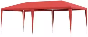 vidaXL Partyzelt rot 600x300x255cm PE und Stahl (42032348)