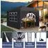 LuxusKollektion Faltpavillon 3x3m anthrazit, wasserdicht, 4 Seitenteile, UV-Schutz