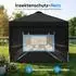 Quictent Faltpavillon 3x6m wasserdicht mit Seitenwänden, UV-Schutz 50+, Stahlrahmen, schwarz