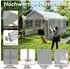 LuxusKollektion Partyzelt 3x6m, grau, PE 200g, Stahlrahmen, wasserdicht, UV-Schutz