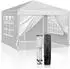 Gerster Faltpavillon 3x3m, weiß, 420D Oxford, UV 50+, 4 Seitenteile