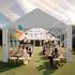 LuxusKollektion Partyzelt 4x8m PE 170g/m², Stahlrahmen, grau, mit Fenstern