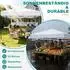LuxusKollektion Faltpavillon 3x3m weiß, wasserdicht, UV-Schutz, Stahlrahmen
