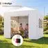 Costway Faltpavillon 3x3m mit Seitenwänden, wasserdicht, weiß
