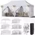 LuxusKollektion Faltpavillon 3x6m weiß, wasserdicht, 6 Seitenwände, UV-Schutz 50+