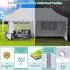 LuxusKollektion Faltpavillon 3x6m weiß, wasserdicht, 6 Seitenwände, UV-Schutz 50+