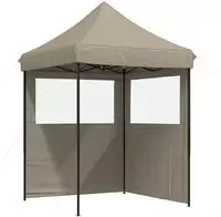vidaXL Partyzelt 200 x 200 x 306 cm Taupe Oxford-Stoff
