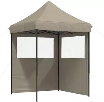 vidaXL Partyzelt 200x200x306cm, taupe, Oxford-Stoff