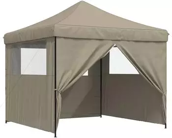 vidaXL Party-Zelt 292x292x315cm, Oxford-Stoff, taupe