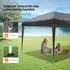 LuxusKollektion Faltpavillon 3x6m, höhenverstellbar, wasserdicht, grau, mit 6 Seitenteilen