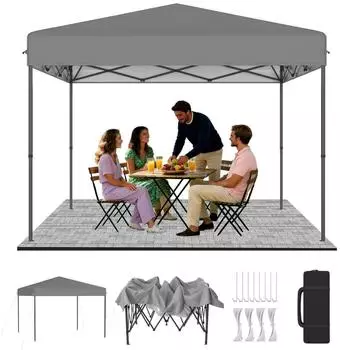 LuxusKollektion Pop-Up Pavillon 3x3m One-Touch Lift, 3-fach h&ouml;henverstellbar, 210D Oxford