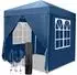 LuxusKollektion Faltpavillon 2x2m blau, wasserdicht, UV-Schutz 50+, 420D Oxford, 4 Seitenteile