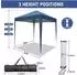 LuxusKollektion Faltpavillon 2x2m blau, wasserdicht, UV-Schutz 50+, 420D Oxford, 4 Seitenteile