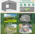 COBIZI Faltpavillon 3x3m wasserdicht winterfest, 3 Seitenteile, grau