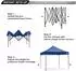 LuxusKollektion Pop-up Pavillon 2,5x2,5m wasserdicht, marineblau