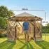 Outsunny Sechseck-Faltpavillon 3x2,6m, wasserdicht, khaki (84C-726V00KK)